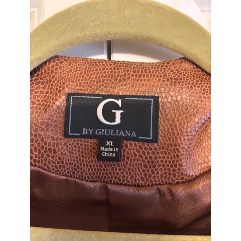 G by Giuliana XL Brown Faux Snakeskin Moto Jacket - Picture 4 of 8